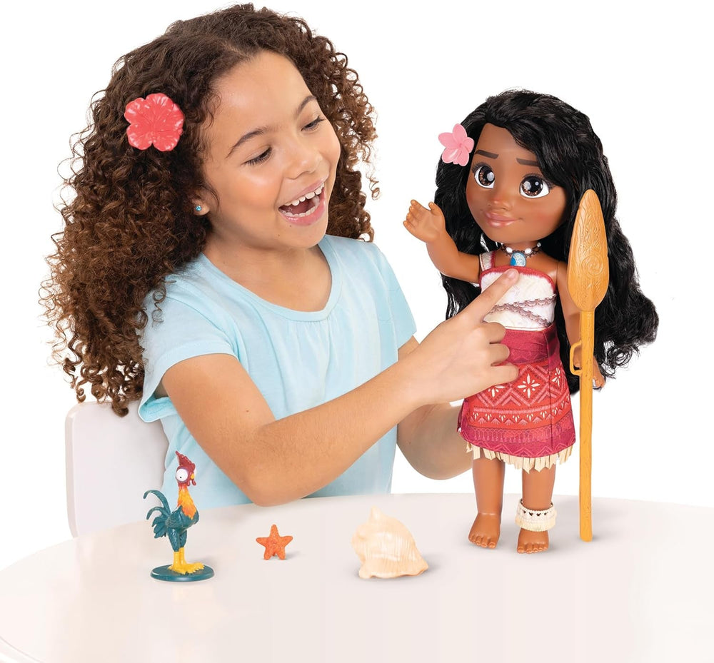 Disney - Vaiana 2 – Singende Puppe Vaiana, beweglich - Größe 35 cm – polynesisches Outfit – Frisierbares Haar – Spielzeug für Mädchen ab 3 Jahren