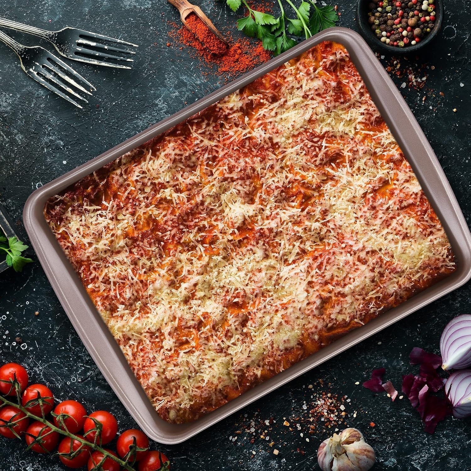 Moule à pâtisserie Relaxdays, antiadhésif, 4 litres, acier au carbone, marron Moules et plaques à pâtisserie Naty Shop