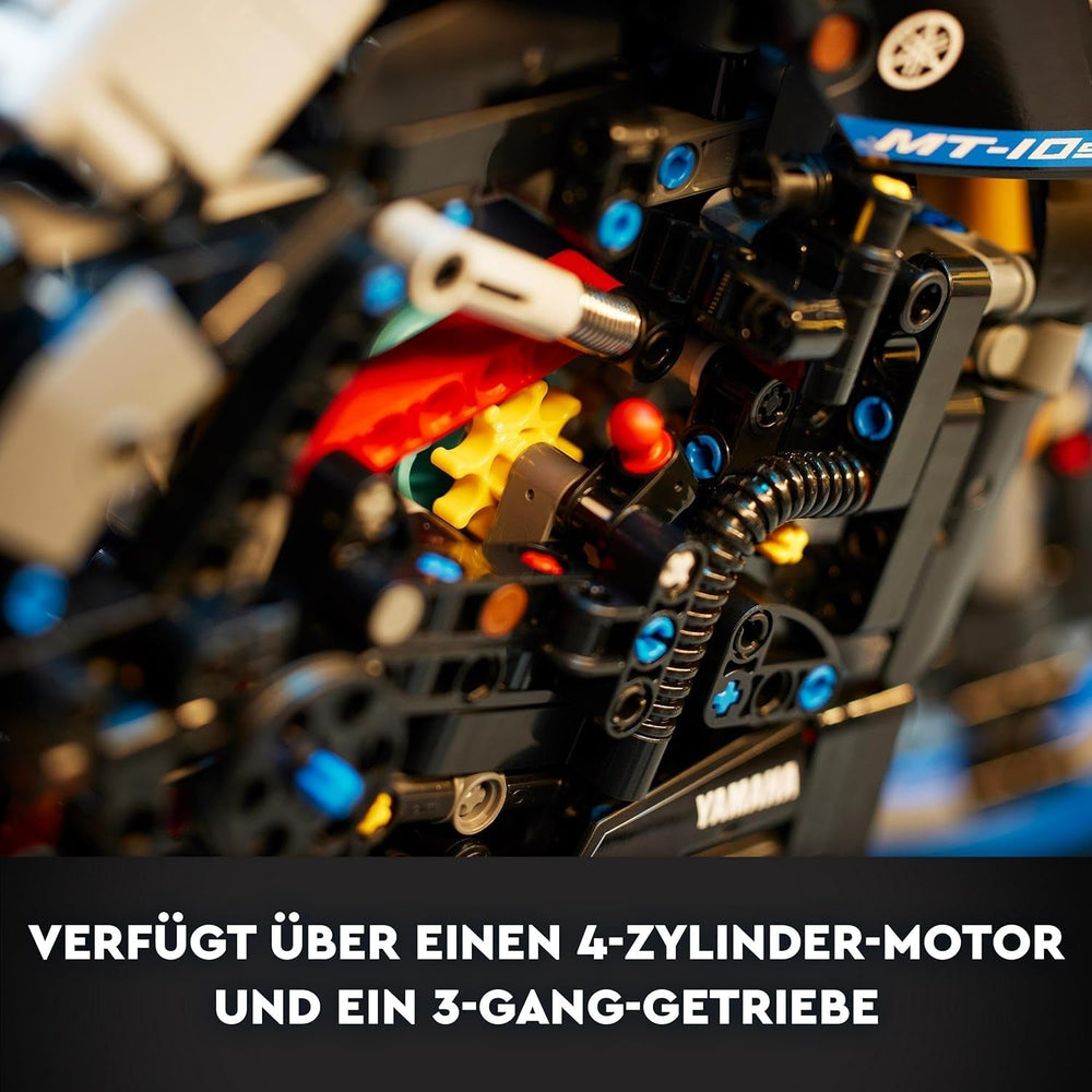 LEGO 42159 Technic Yamaha MT-10 SP Kit de modèle de moto pour adultes, modèle de véhicule authentique à moteur 4 cylindres, direction fonctionnelle et application AR, cadeau pour hommes et femmes Kits de construction Besuche den LEGO-Store