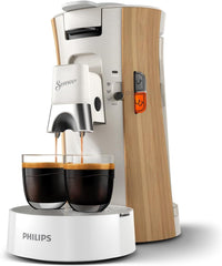 Machine à expresso avec capsules PHILIPS Senseo Select - Intensity Plus, avec fonction Mémo pour 3 spécialités de café, Crema Plus, produit écologique, haute qualité, blanc soyeux (CSA240/05)