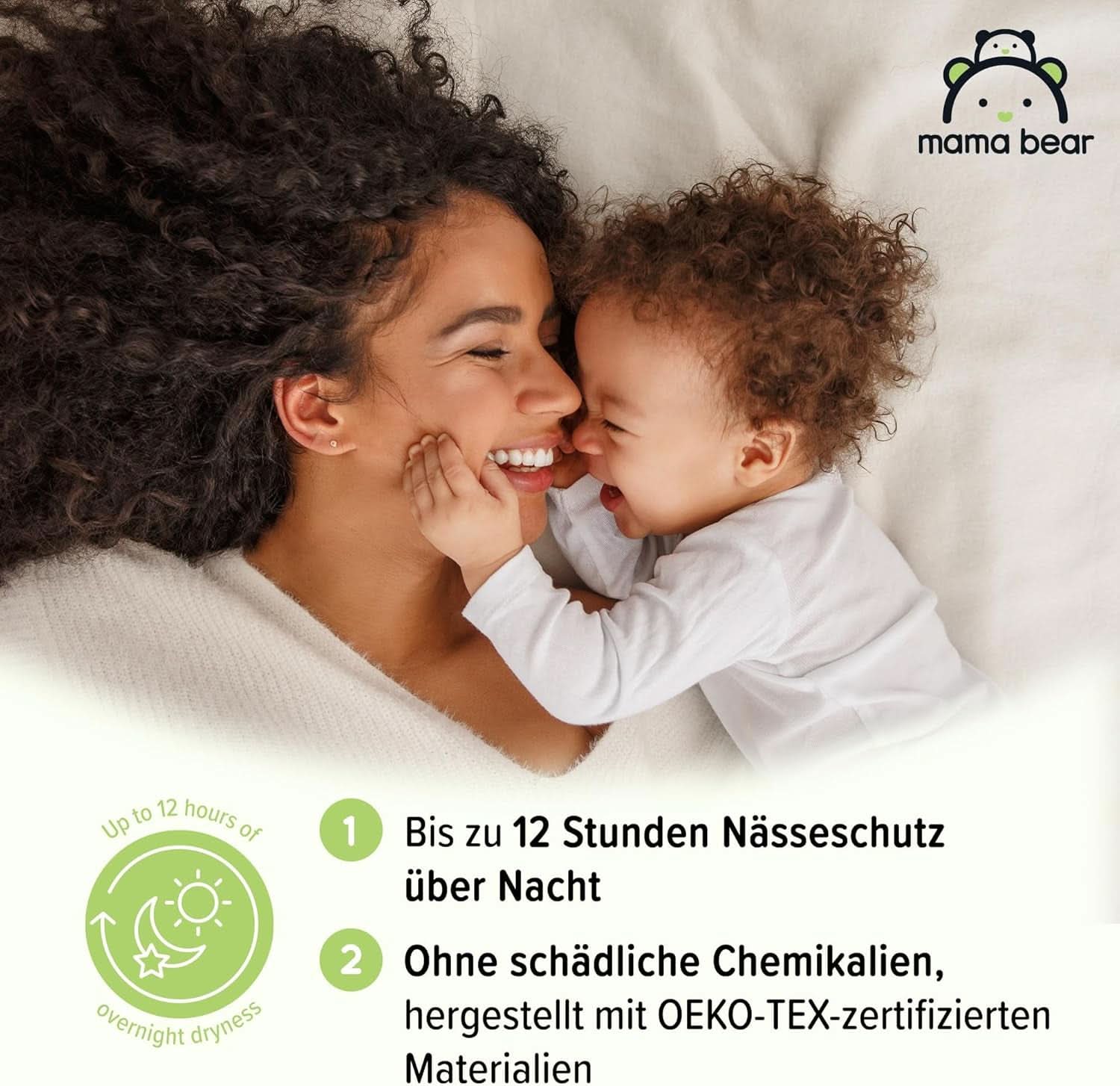 Couches Mama Bear Disney Ultra Dry taille 4 (8-14 kg), blanc, 84 pièces (1 paquet) Naty Shop