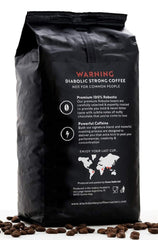 RÔTI DU DIABLE | Grains de café 1KG | Café extrêmement fort | Café à haute teneur en caféine | Robusta haut de gamme de