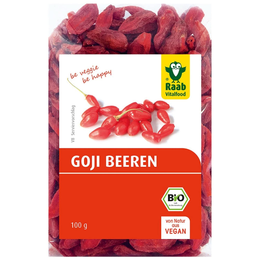 Raab Vitalfood Baies de Goji Bio, qualité premium, 500 grammes Naty Shop produits déshydratés 100 grammes