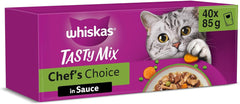 WHISKAS TASTY MIX Nassfutter en Sauce pour Katzen 40 x 85g Chef's Choice