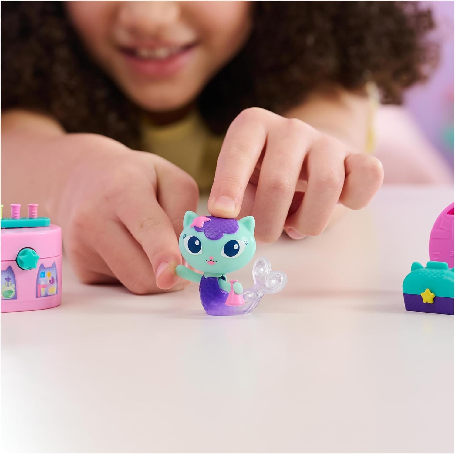Gabby™S Dollhouse, Bobble Kitty Furniture Pack de figurines de chat suricates avec meubles et accessoires de maison de poupée, à partir de 3 ans Dollhouses Naty Shop
