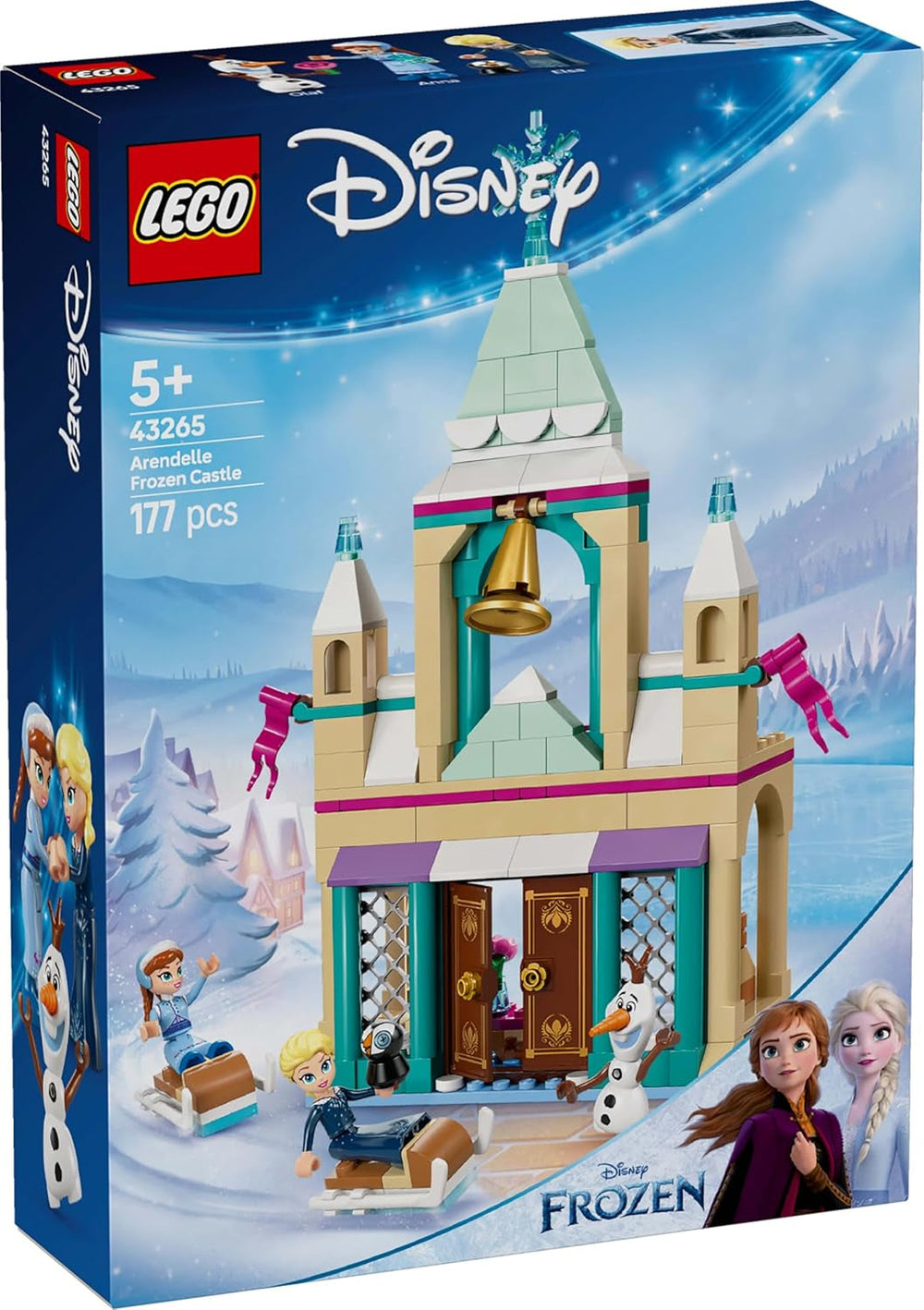 LEGO Ç€ Château d'Arendelle La Reine des Neiges Disney, jouet princesse avec ELSA, mini poupées Anna et Olaf et une figurine de pingouin, coffret de jeu fantastique, cadeau pour filles de 5 ans 43265 Ensembles de construction Besuche den LEGO-Store