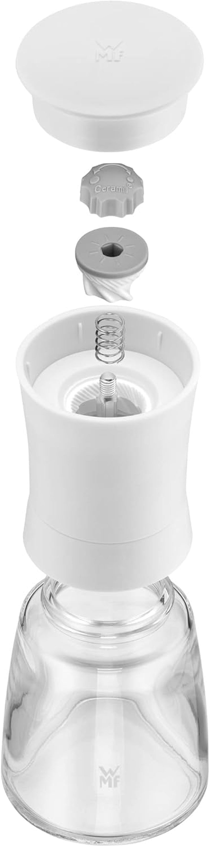 Moulin à sel ou à poivre WMF Trend 14 cm, sans remplissage, moulin en céramique, plastique, verre, blanc Moulins et trancheuses Naty Shop