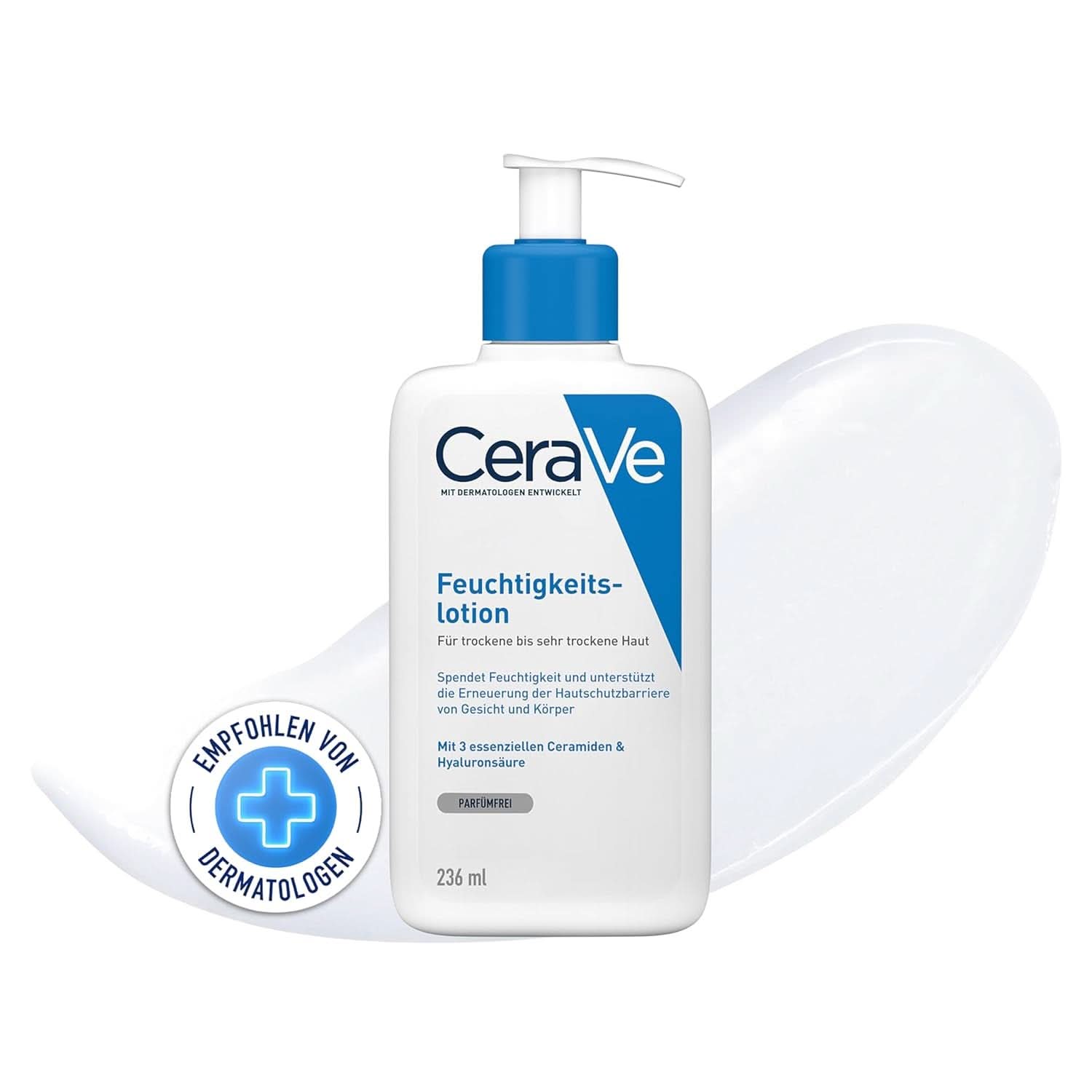 Lotion corporelle Cerave avec pompe doseuse, adaptée à la dermatite atopique et aux peaux sèches ou très sèches, 236 ml Cosmétiques et Beauté Naty Shop