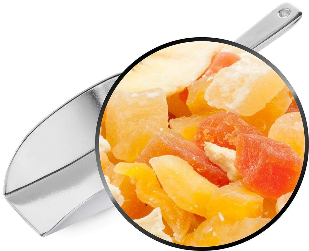 1 x 3 kg mélange de fruits exotiques morceaux de fruits confits papaye mangue pastèque ananas noix de coco pomme banane faible en gras faible en sel végétarien sans gluten sans lactose Produits déshydratés Mon magasin