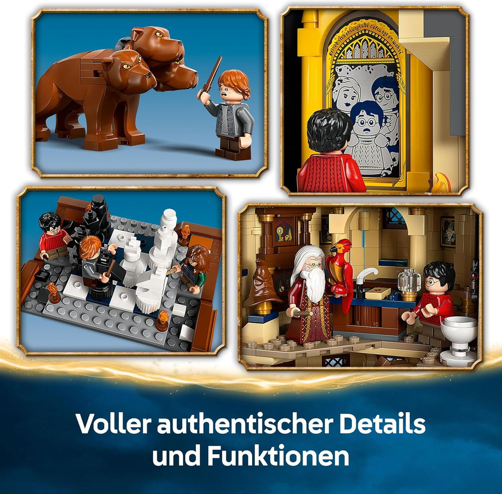 LEGO Harry Potter Schloss Hogwarts: Der Hauptturm - Spielzeug mit fliegendem Schlüssel, Zauberschachzimmer, 12 Minifiguren - Geschenk für Jungen, Mädchen & Erwachsene Fans ab 10 Jahren - 76454