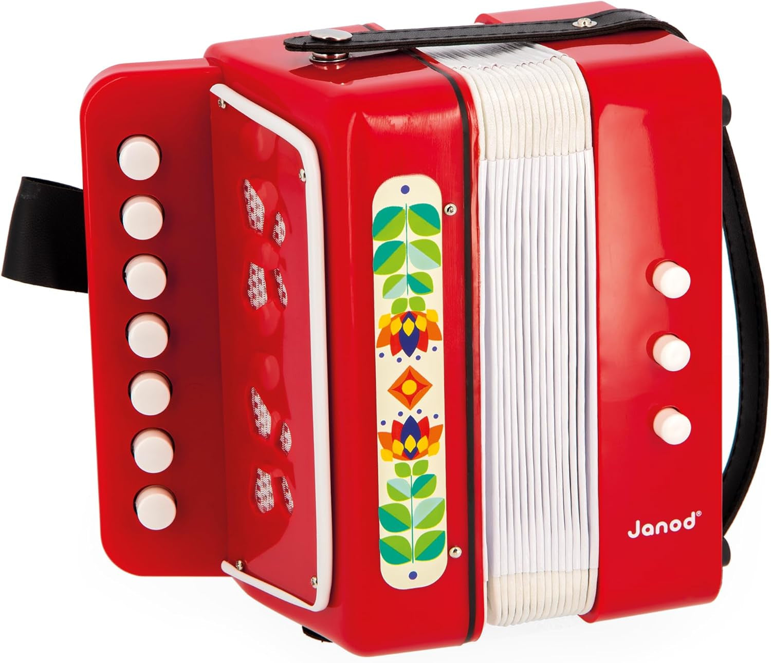 Janod - Accordéon Gioia - Instrument de musique pour enfants - Jeux de rôle et éducation musicale précoce - Avec sangle - Dès 3 ans, J07654 Jucarii Bebe Naty Shop