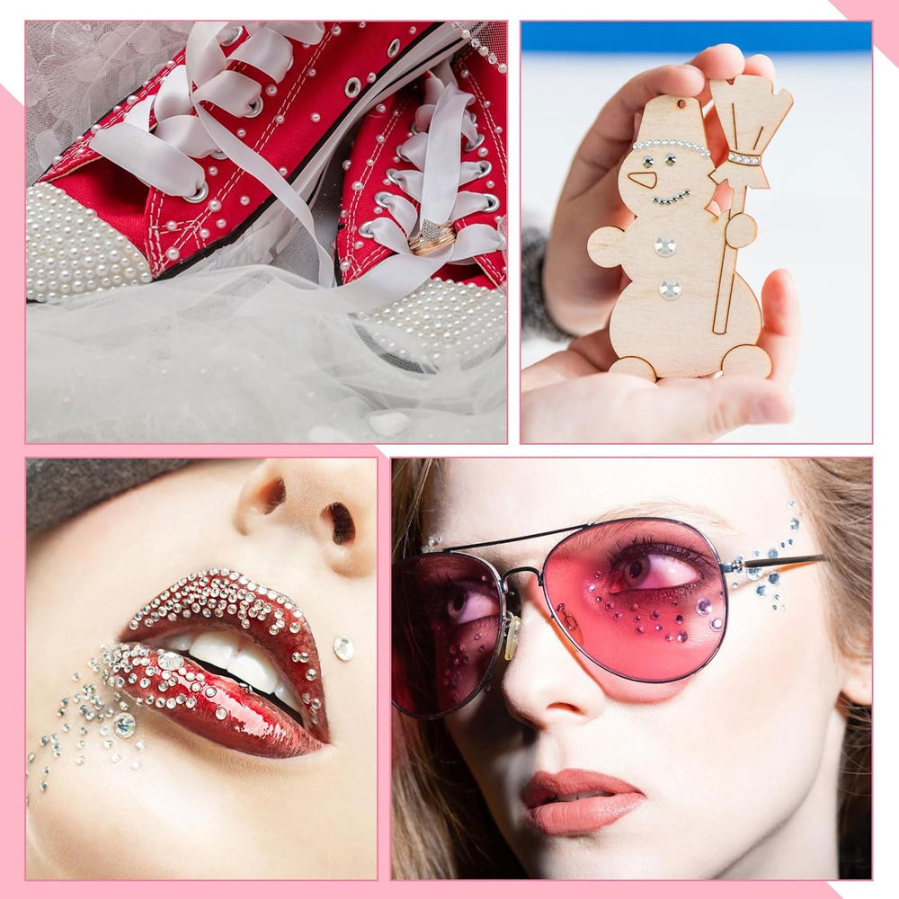 5820 Stück Strasssteine ​​​​Nägel, Glitzersteine ​​​​Nägel Und Halbrunde Perlen, AB Kristall Strass, Flatback Nagel Steine ​​​​Mit Pinzette Und Stift Für Nagel/Diy (Plus de tailles et de couleurs)