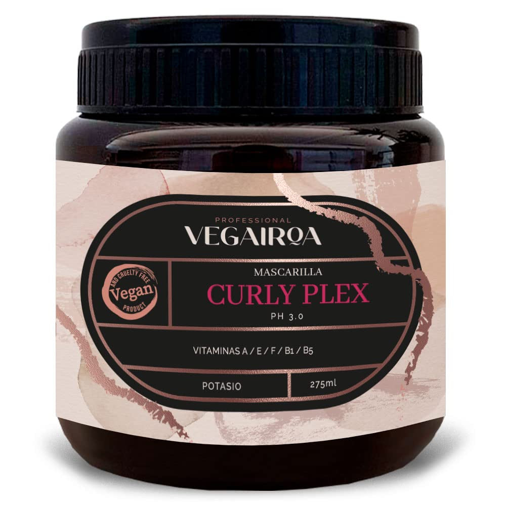 VEGAIROA - Curly Plex Mask - Masque pour boucles définies sans frisottis - Soin hydratant en profondeur - Pour cheveux bouclés ou ondulés - Produit de coiffure professionnel vegan - 300ml Naty Shop Hair Mask Default title