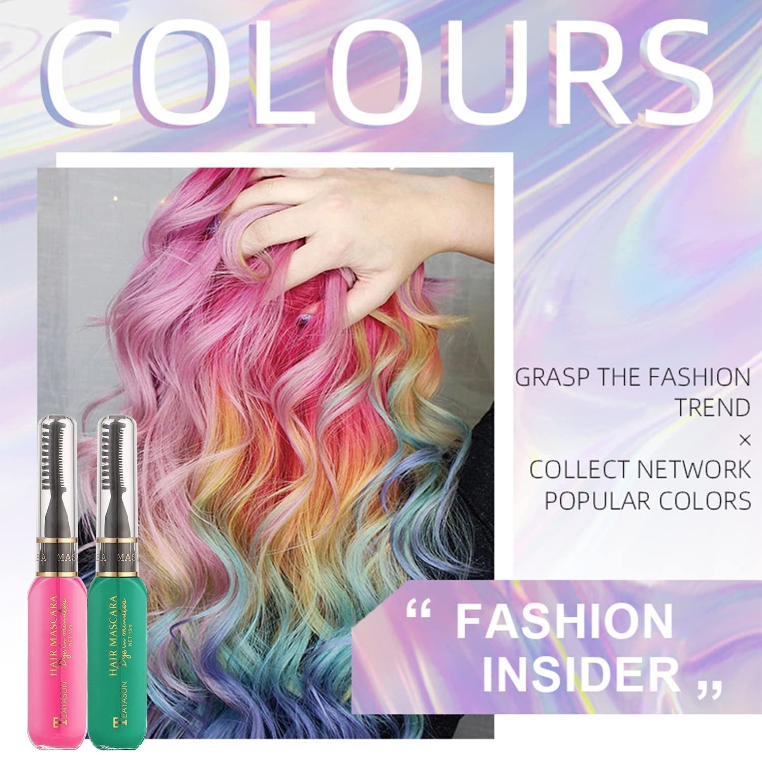 13 Pièces Peigne Lavable Craie à Cheveux pour Filles Ensemble de Mascara Lavable Temporaire pour Enfants 13 Couleurs Teinture Cheveux Halloween pour Carnaval Cosplay Fête Noël Halloween Anniversaire Teinture Cheveux Naty Shop