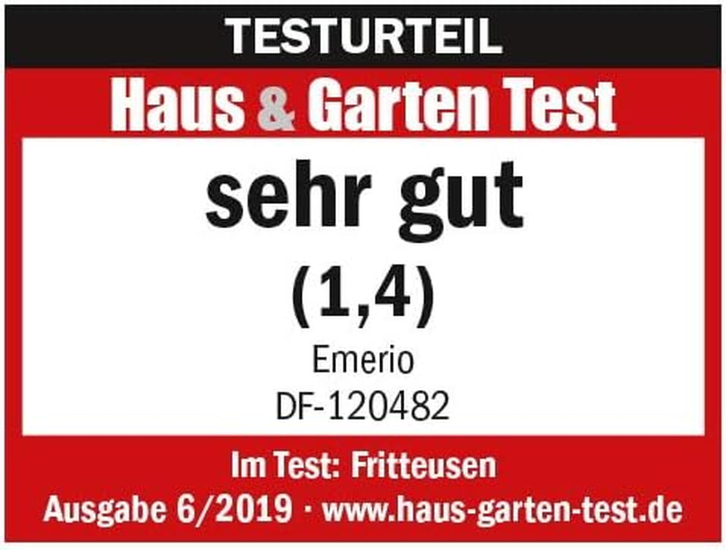 Friteuse à huile Emerio 3,0L avec technologie Cold Zone, 2000 W Électroménager Naty Shop