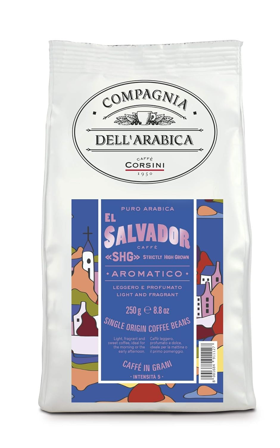 Caffè Corsini - Cafea boabe 3 X 250 grame, Compagnia Dell'Arabica, diverse arome, origine unică, total 750G Cafea Naty Shop