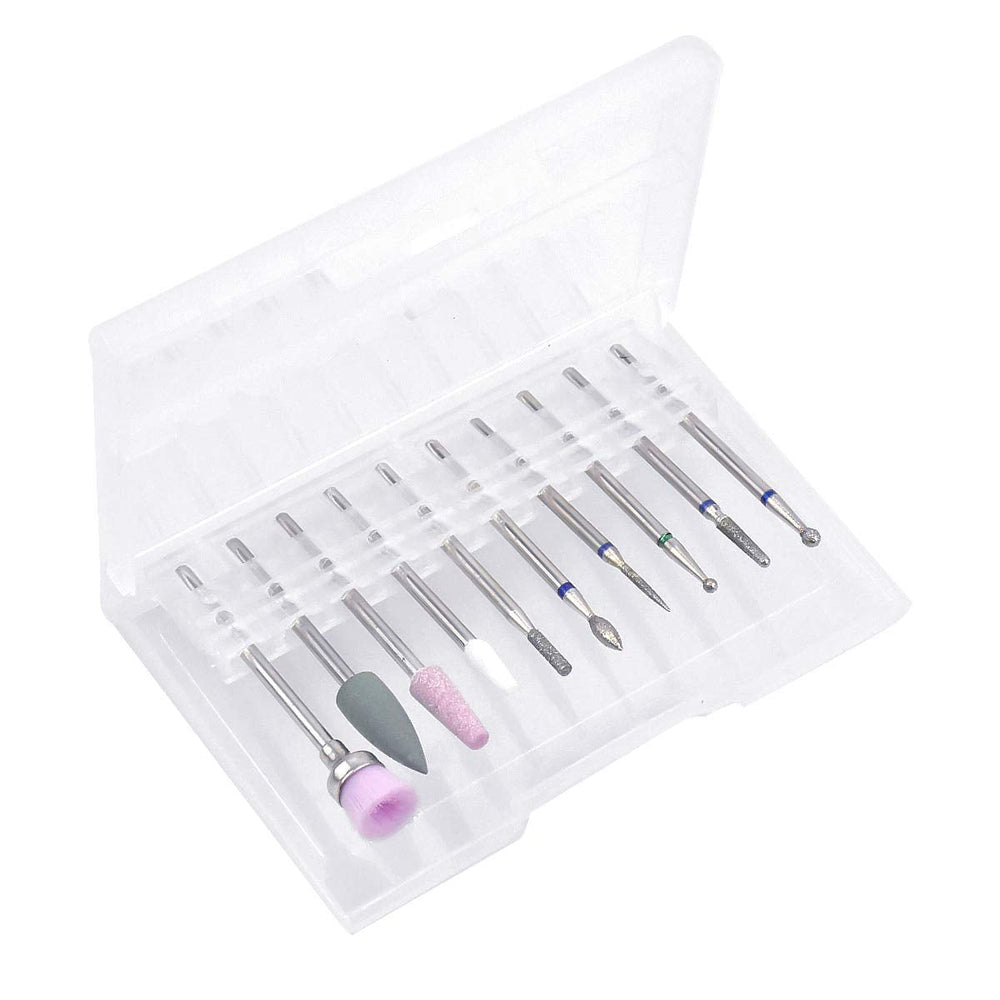 10 pièces Nagelbohrer Bits, Nagelfräser, Wolframlegierung Nagelfräser Bits, Professioneller Nagelfräser, Gelnägel Zubehör Nageldesign Zubehör Für Maniküre Pedicüre Entfernen Nail Art