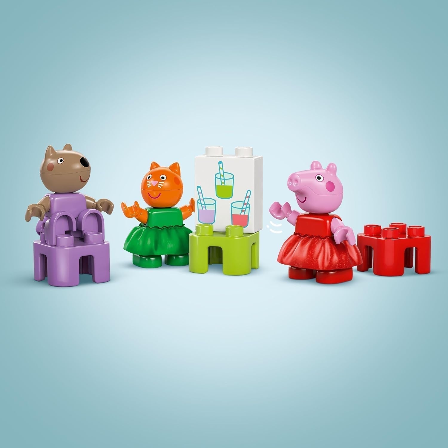 LEGO DUPLO Peppa Wutz Fairground - Jouets pour enfants et jouets de motricité à partir de 2 ans - Jeux préscolaires avec grande roue, toboggan et 3 figurines dont Mollie Kitty et Klausi Kläff - Cadeau pour les enfants 10453 Jeux de construction Besuche den LEGO-Store