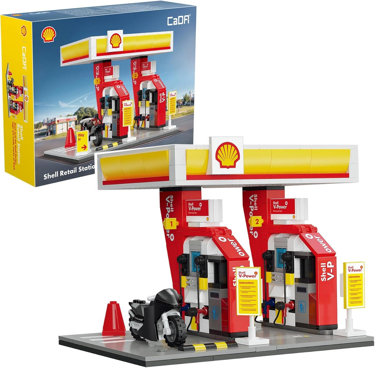 Shell 927DE66028 Mini-Tank-Set, 305 Teile, 8 Stück, mit LED-Leuchten