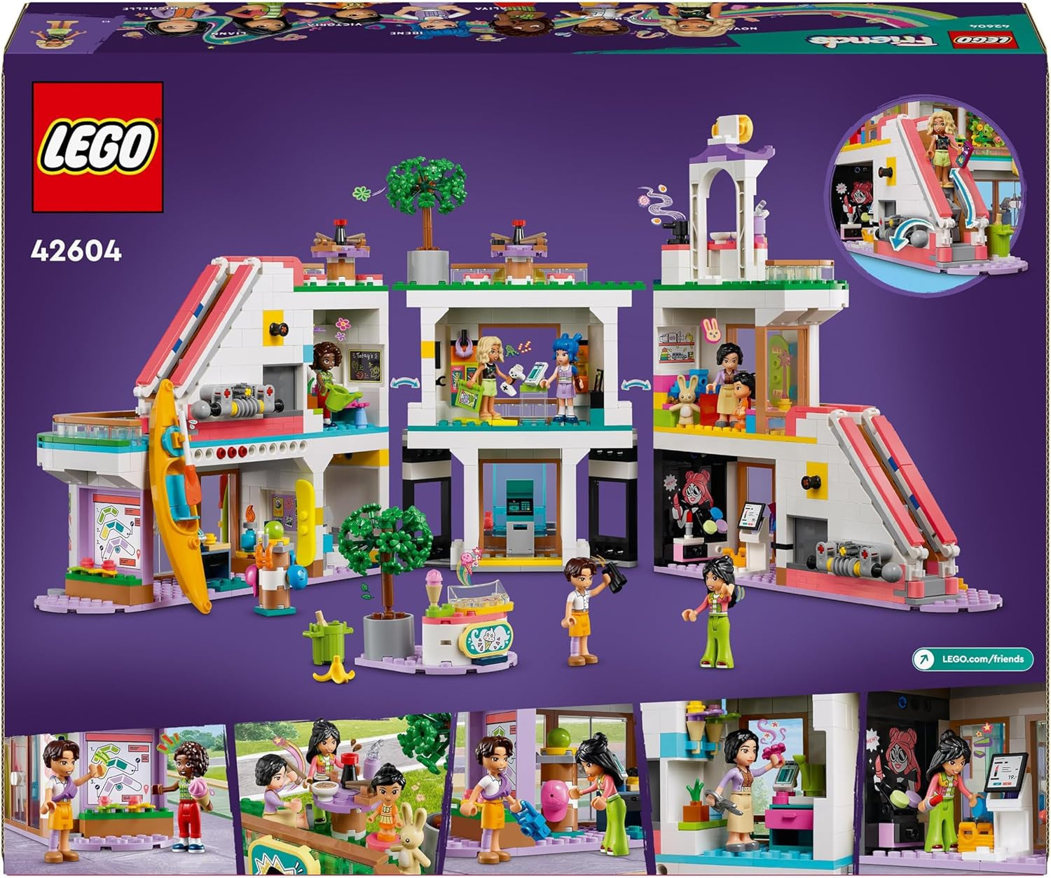 LEGO Store Friends Heartlake City Dollhouse Jouet pour filles et garçons Ensemble de figurines Favorise le développement socio-émotionnel Cadeau pour les enfants de 8 ans 42604 Ensembles de construction Besuche den LEGO-Store