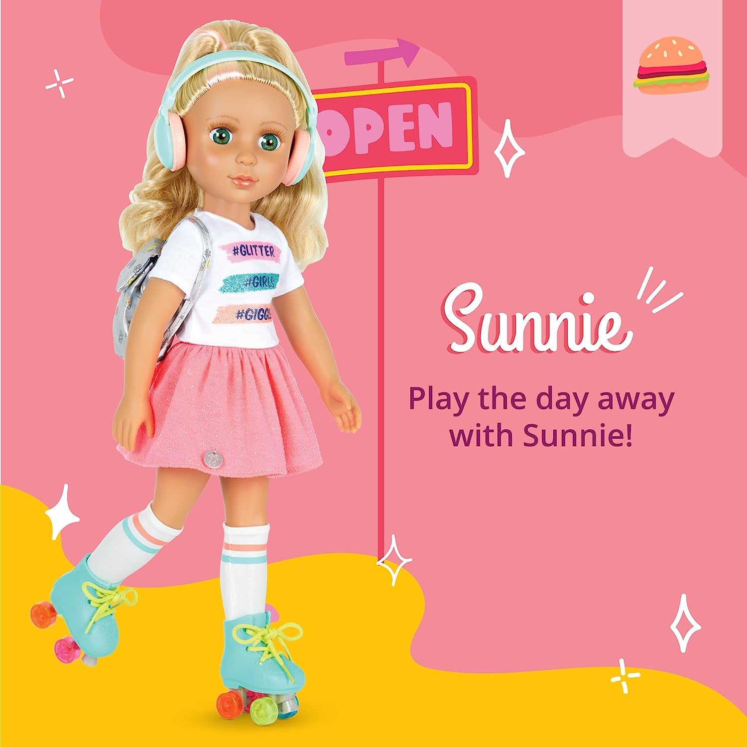 Glitter Girls - Sunnie Dolls - Poupée articulée Sunnie 36 cm - Cheveux blonds et yeux verts - Jouet à partir de 3 ans