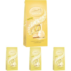 Boules de cheesecake au chocolat Lindt LINDOR | Sachet de 137g | Chocolat au lait fourré au cheesecake fondant | Cadeau de chocolat | Cadeau de chocolat | LINDOR 75 ans (Pack de 4)