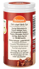 Ostmann Gewürze - Chili scharf Bird's Eye | Féurige Scharfe für Fleischgerichte und Eintöpfe | 35 g dans Der Streudose