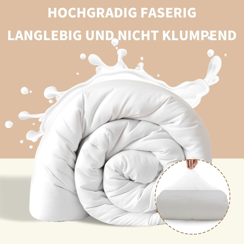 Good Nite Couette Toutes Saisons Couette 155X220 Cm Couette 4 Saisons Couette Microfibre Couette Quatre Saisons Blanc (155X220 Cm) Couettes et Couettes Naty Shop