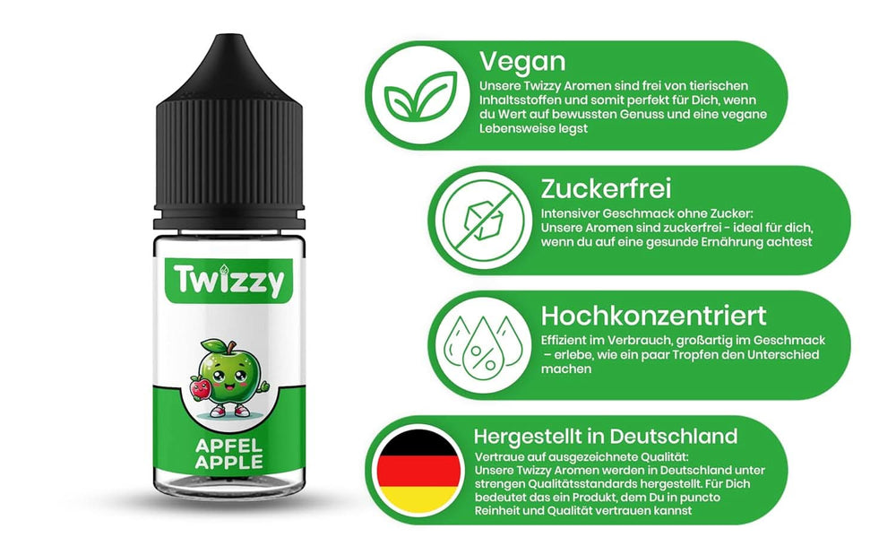 Twizzy, Arôme concentré Pomme, 30 ml Arômes Naty Shop