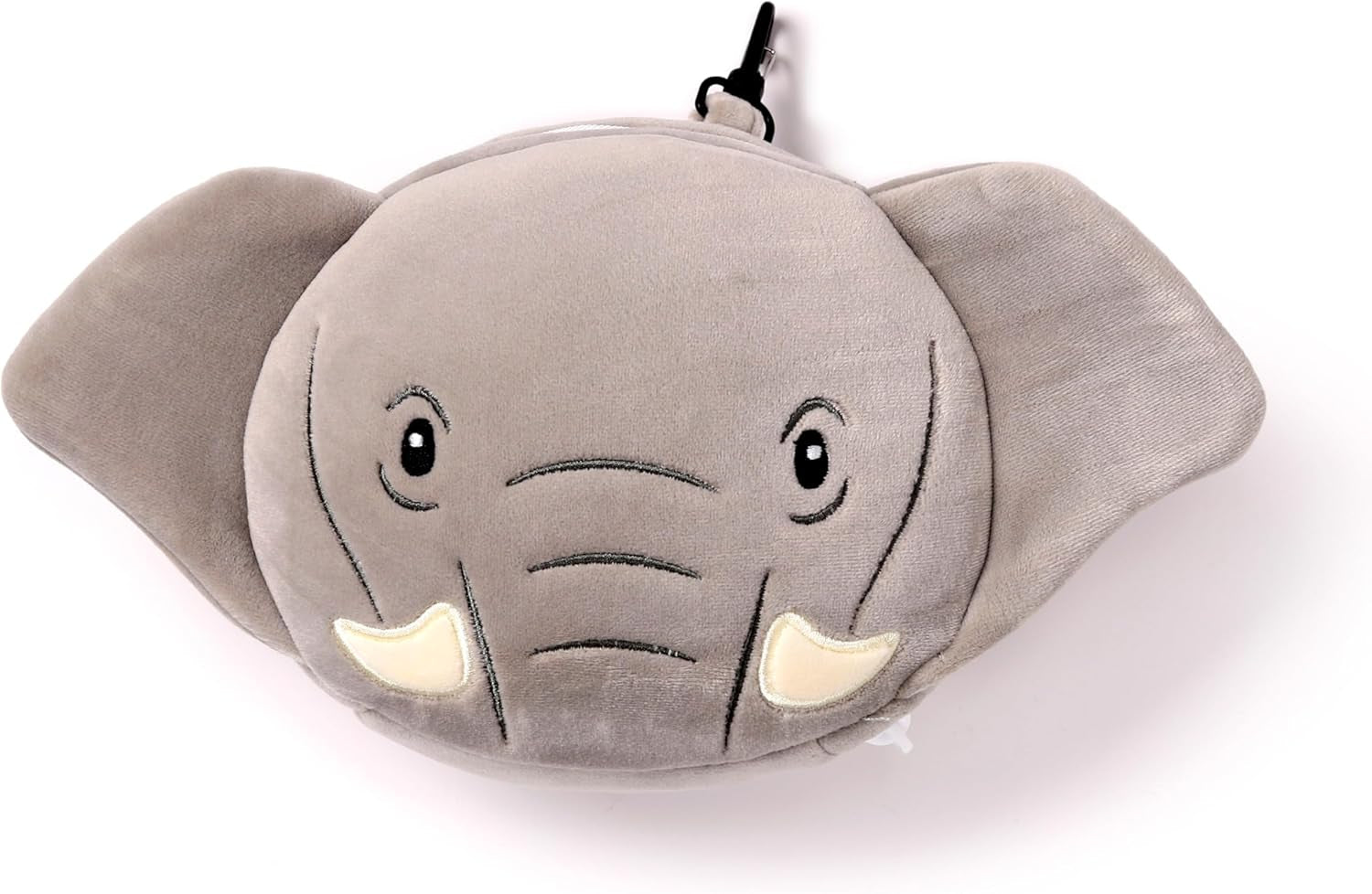 Oreiller de voyage, rond, peluche, éléphant et masque pour les yeux, unisexe, taille unique, unisexe, oreillers de voyage uniques à la taille Naty Shop