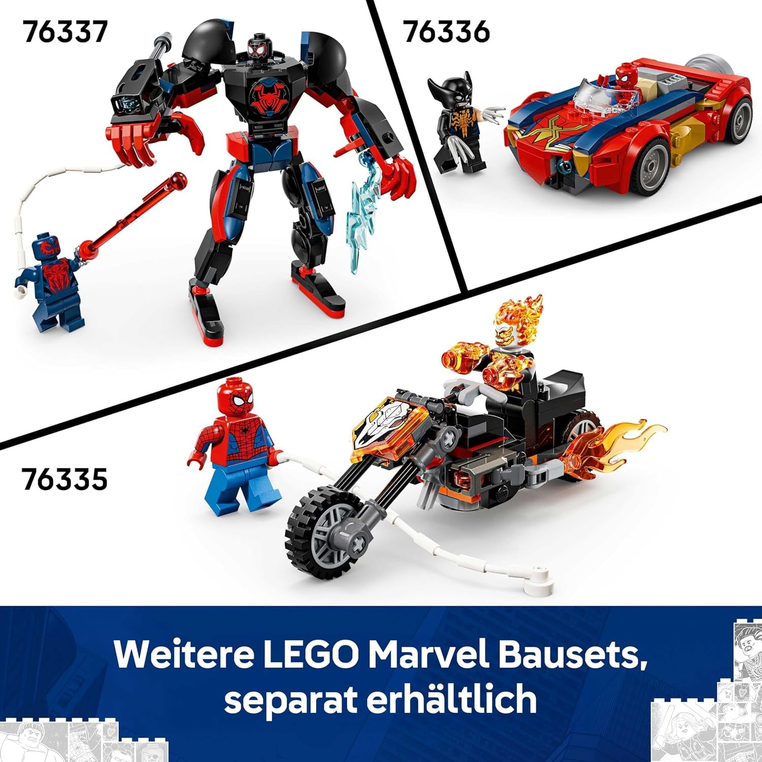 LEGO | Mech-Duell: Spider-Man vs. Doc Ock - Superhelden Spielzeug mit 2 Actionfiguren, 3 Minifiguren, Shootern - Konstruktionsspielzeug für Kinder - Geschenk für Jungen ab 6 Jahren und Mädchen - 76338