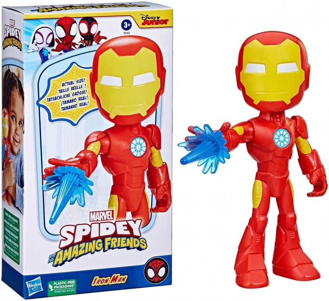 Marvel Spidey et ses incroyables amis Figurines Hero surdimensionnées 22,5 cm Pack de 3 figurines Naty Shop Iron Man