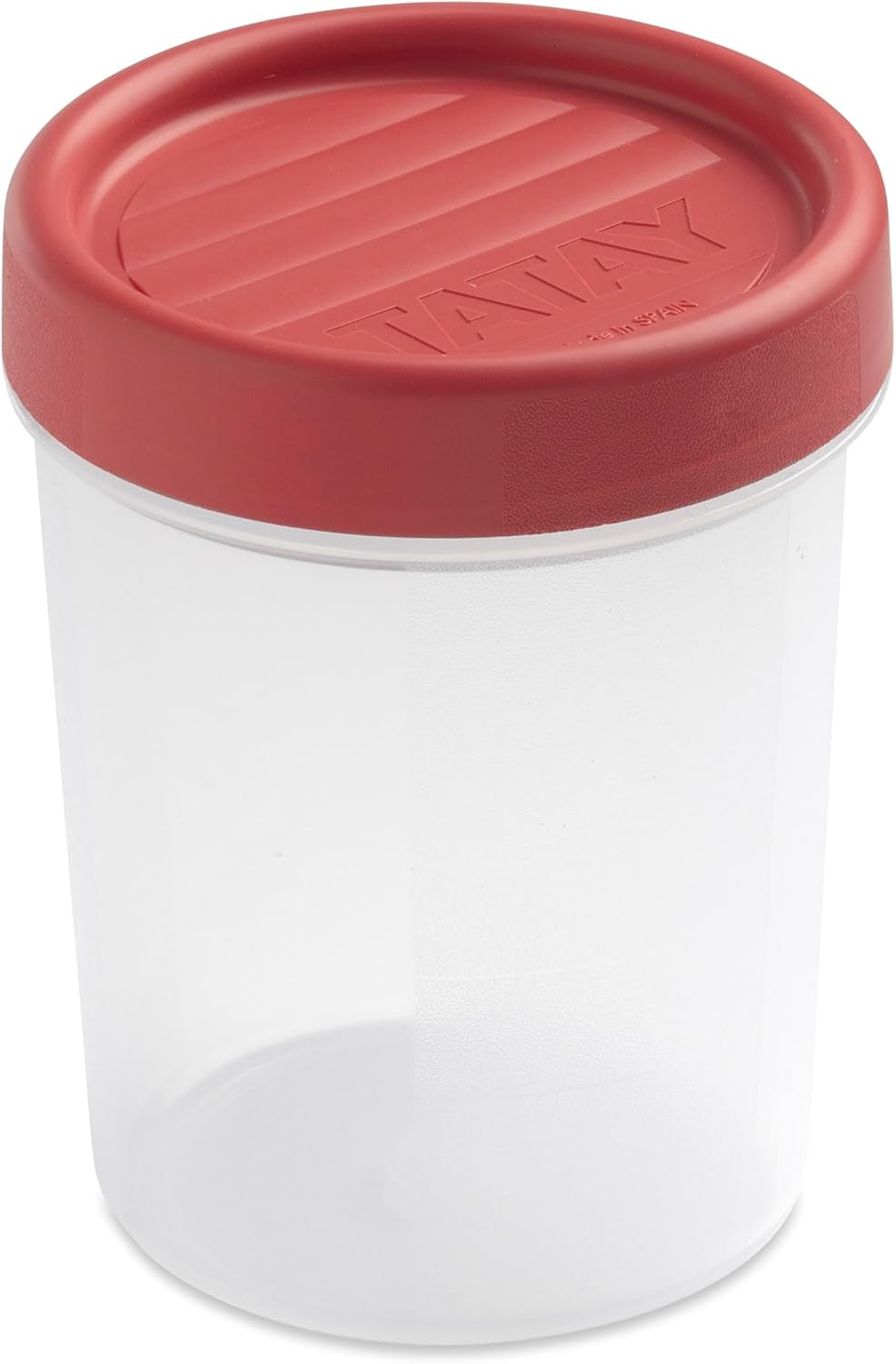 TATAY Bocal de conservation alimentaire, hermétique, capacité 0,4 L, couvercle à vis, sans BPA, passe au micro-ondes et au lave-vaisselle, rouge canneberge. Dimensions : 8,5 x 8,5 x 11,1 cm Boîtes de conservation alimentaire Naty Shop Titre par défaut