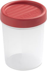 TATAY Bocal de conservation alimentaire, hermétique, capacité 0,4 L, couvercle à vis, sans BPA, passe au micro-ondes et au lave-vaisselle, rouge canneberge. Dimensions : 8,5 x 8,5 x 11,1 cm Boîtes de conservation alimentaire Naty Shop Titre par défaut