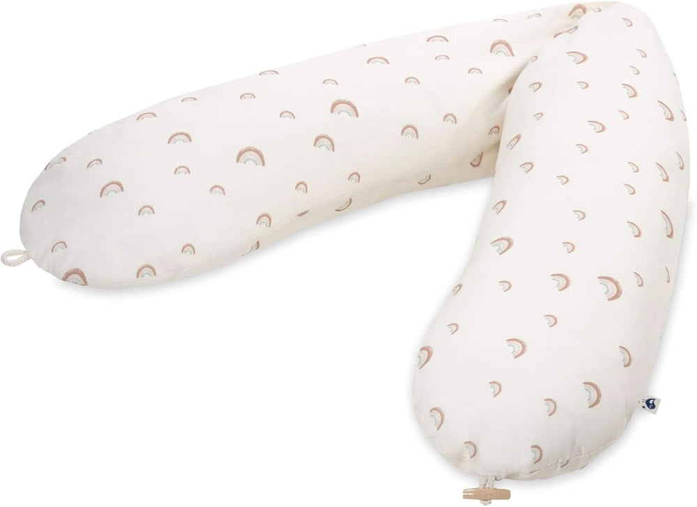 Julius Zöllner Coussin d'allaitement bio 190 cm, garnissage 42 litres de microbilles Eps, fabriqué en Allemagne Accessoires Alimentation et Allaitement Bébé Naty Shop Rainbow