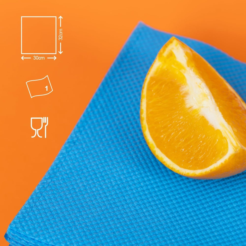 Serviettes en papier Renova, étiquette rouge bleue 70 serviettes