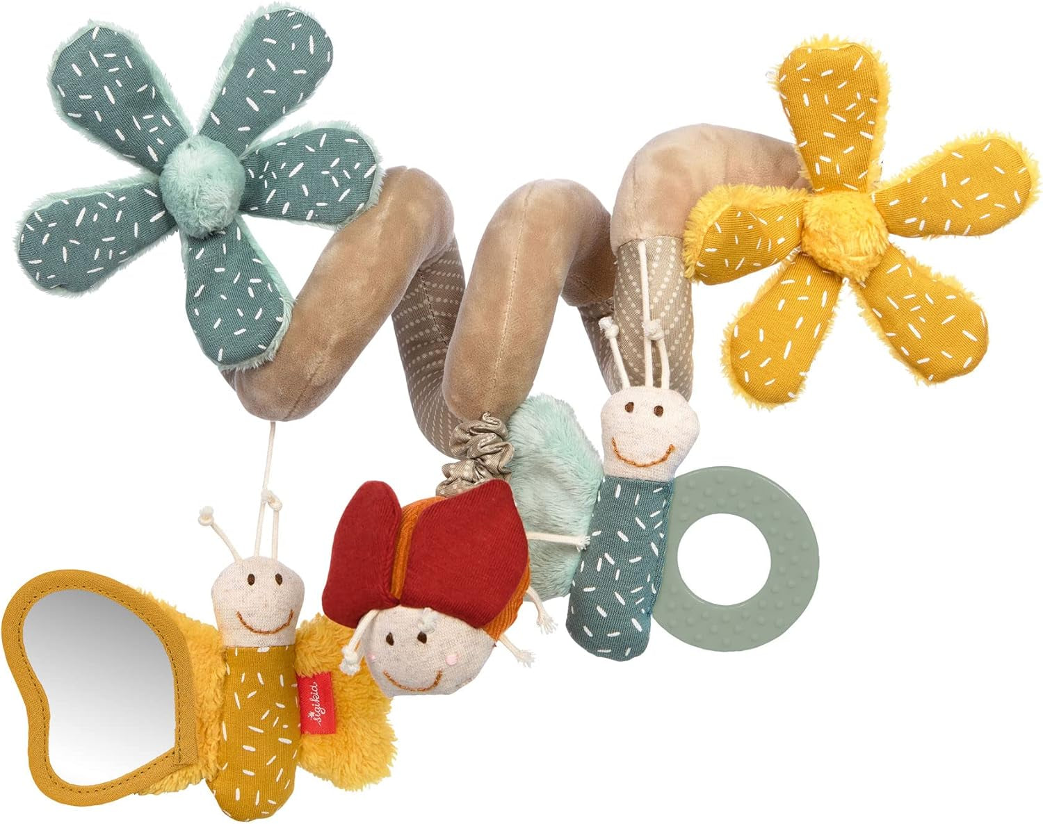 SIGIKID 42249 Papillon spirale actif Baby Activity On Tour jouet filles pour enfants recommandé dès la naissance multicolore Jouets Bebe Naty Shop Unique Jaune/pigeon/huile/papillon