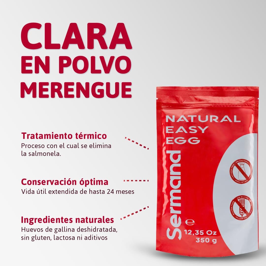 Poudre de bière blanche pour beurre (350 g) | Pasteurisé Eiklar | Getrocknetes Eiweiss | Sans lactose Sans gluten | Dans wiederverschließbarem Zip-Beutel