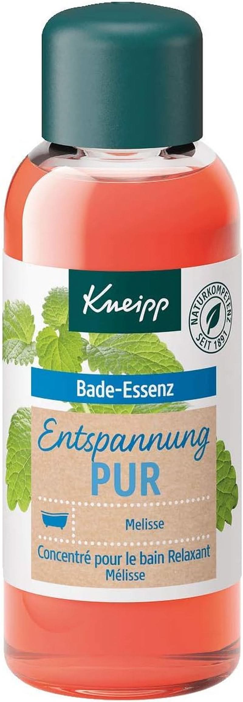 Kneipp Bade, huile de bain à l'huile essentielle naturelle de mélisse indienne et à l'extrait de mélisse, 100 ml Naty Shop