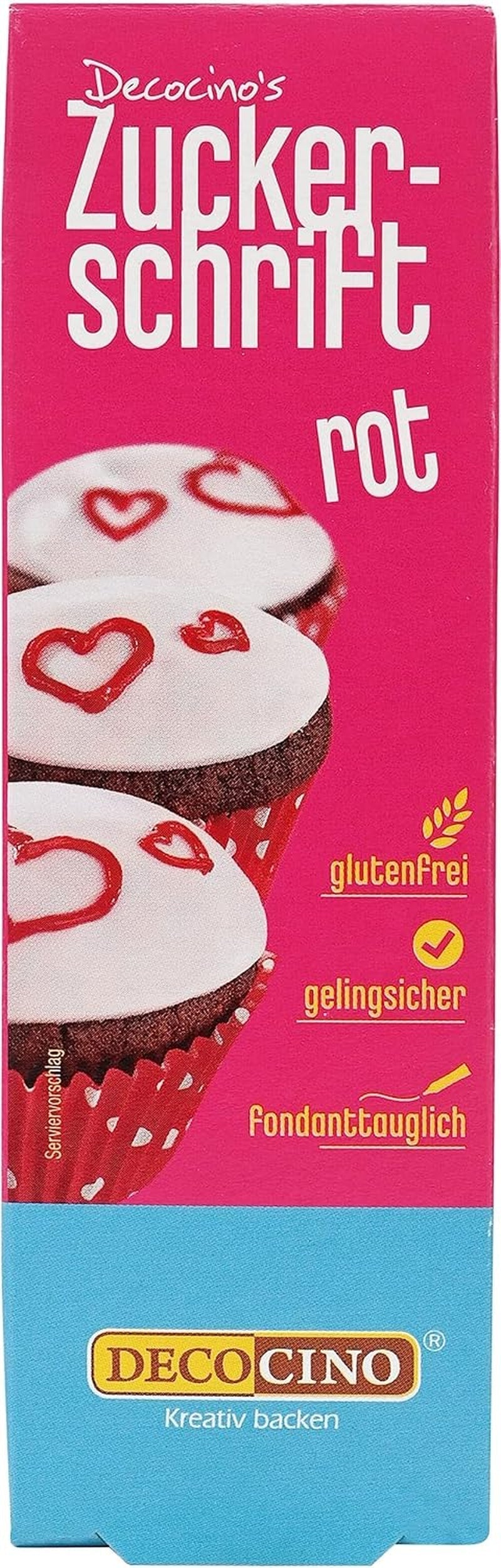 Decocino Lettrage en sucre rouge – Lettrage colorant alimentaire – Tube pratique pour étiqueter le fondant et le glaçage – Décorations de pâtisserie pour gâteaux, gâteaux et cupcakes ! (Paquet de 2)