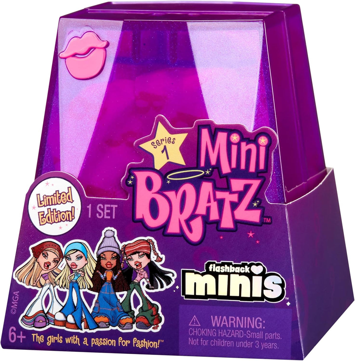 Poupées Bratz Miniverse MGA's Y2K Nostalgia Flashback Minis en édition limitée – PACK SURPRISE – 2 mini poupées Bratz et vitrine – Excellent cadeau pour les enfants et les collectionneurs de 6 ans et plus