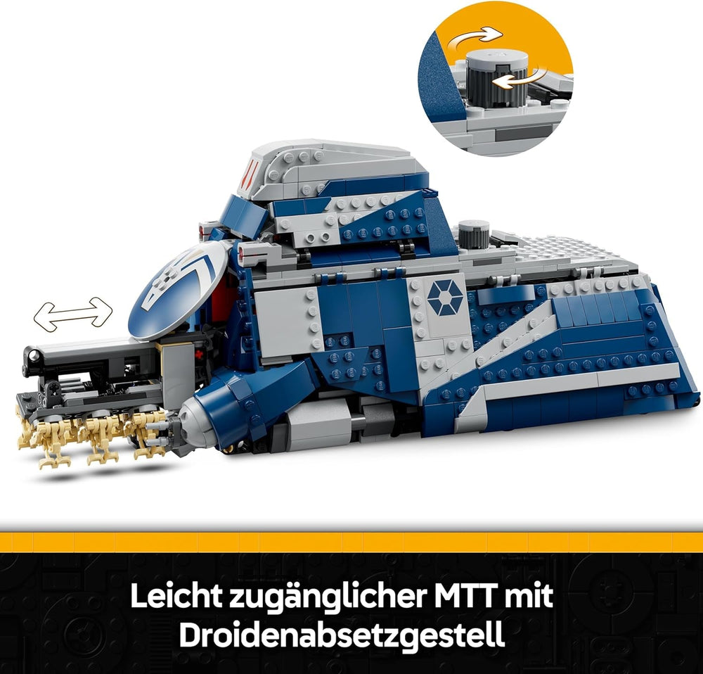 LEGO Star Wars: The Clone Wars MTT der Separatisten in der Schlacht von Felucia - Spielzeug mit Lichtschwert - Kinder Geschenk für Jungen und Mädchen - Modellbau zum Ausstellen und Sammeln - 75435