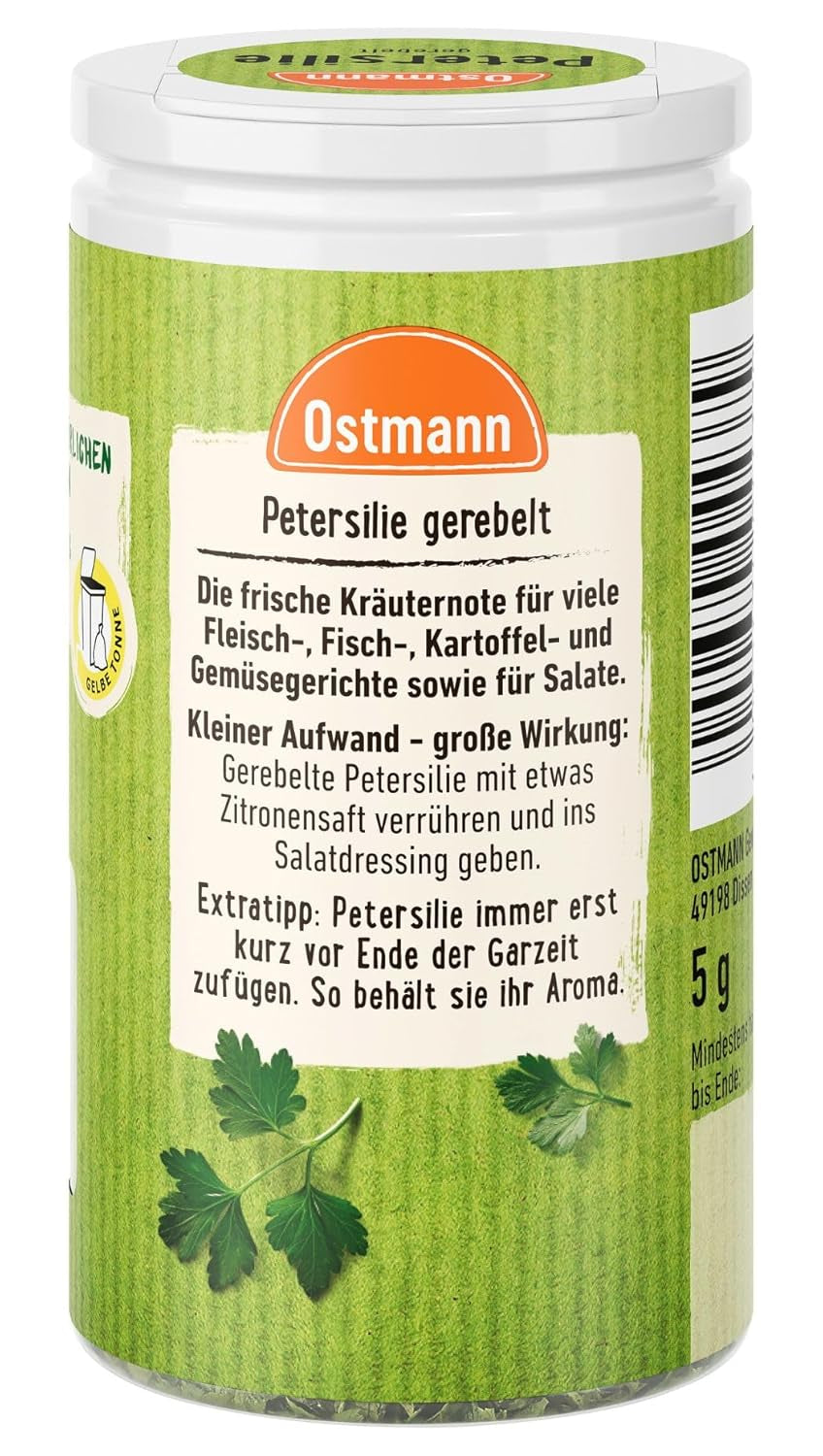 Ostmann Gewürze - Parsilie gerebelt | Ingrédients 100% naturels 5 g dans Der Streudose