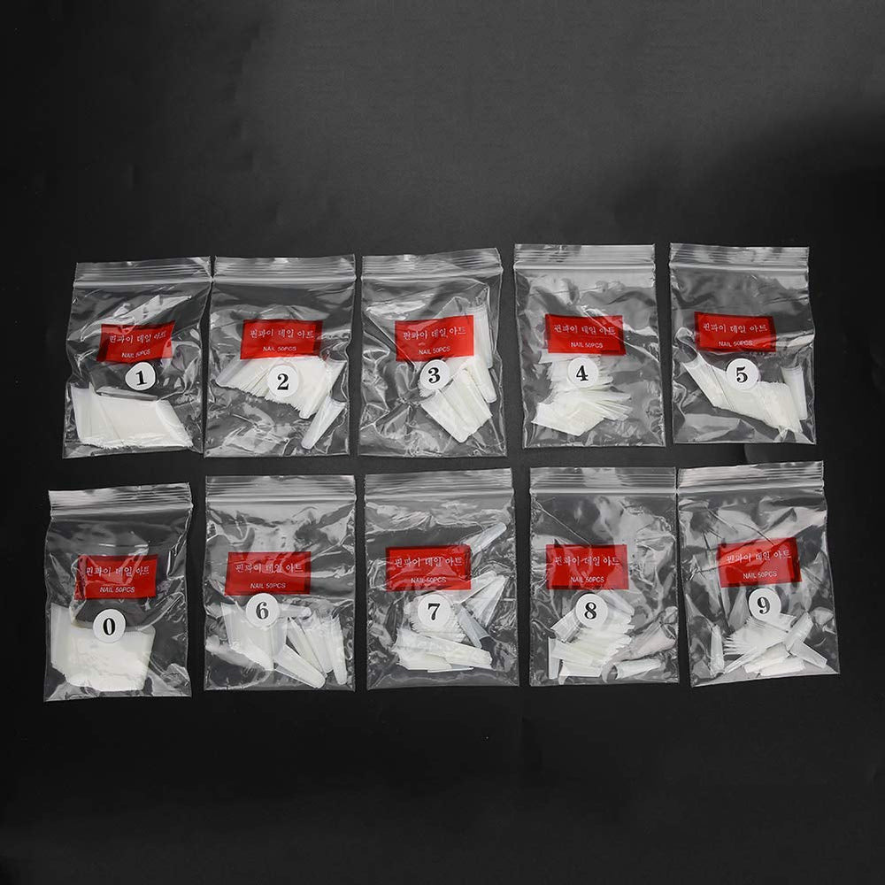 500 pièces de faux ongles, bouts d'ongles artificiels français naturels pour manucure, L, faux ongles à faire soi-même, gel UV ovale, accessoires d'ongles pour femmes et filles (couleur naturelle)