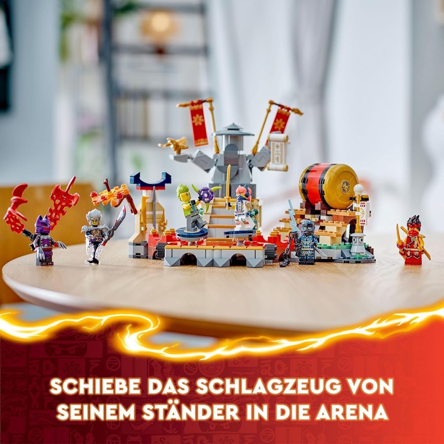 LEGO NINJAGO Tournoi Arène Aventure Jouet pour Enfants Ninja Playset avec 6 Figurines Collection Ensemble de Construction Cadeau d'Anniversaire pour Garçons et Filles de 7 Ans 71818 Jeux de Construction Besuche den LEGO-Store
