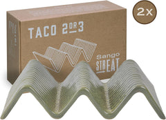 CreaTable, 33984, Série Street Food, Service de Vaisselle pour 2, Support Street Taco 2 en Grès, Passe au Lave-Vaisselle et au Micro-Ondes, Fabrication de Qualité