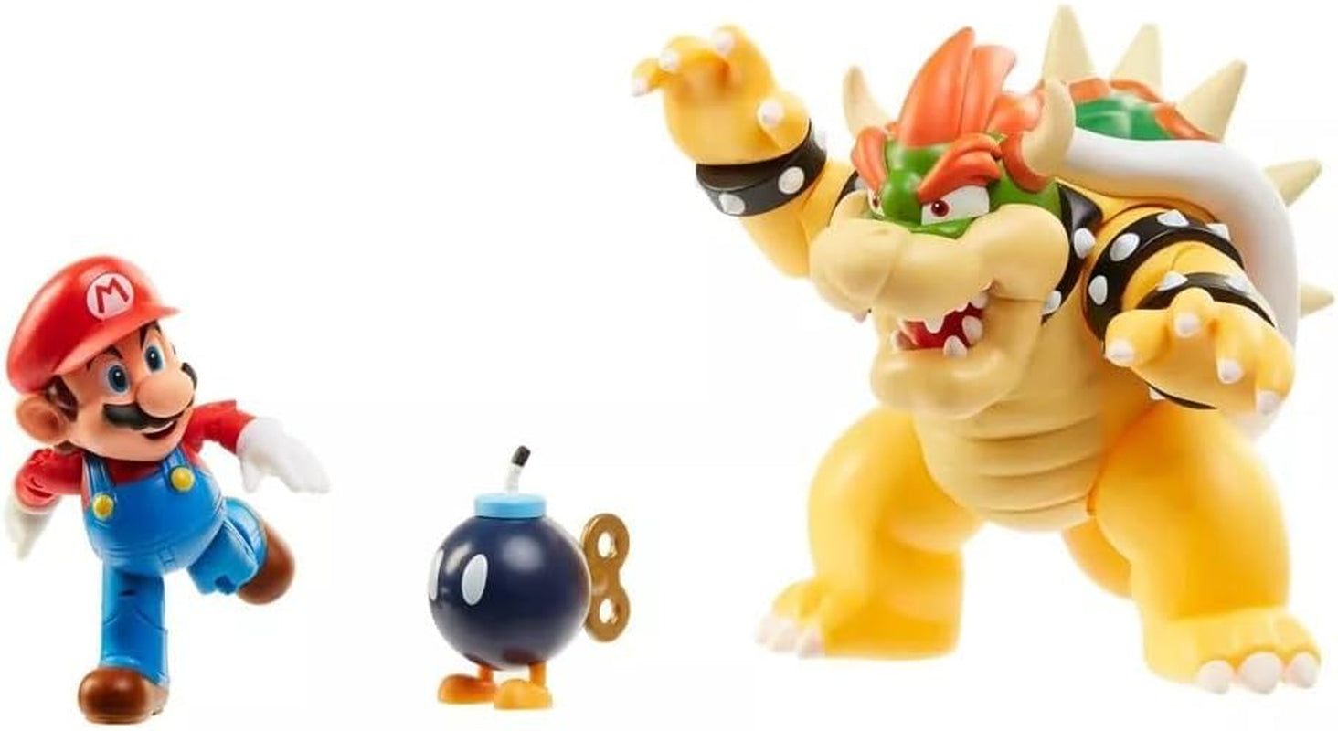 Nintendo Super Mario Bowser 18Cm contre. Mario Figure Set (Vague 1) Figurines Naty Shop