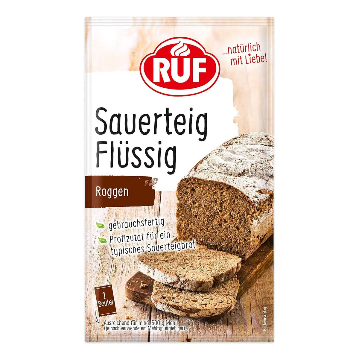 RUF Rye Sourdough Liquid, extrait liquide pour pâte à pain et petits pains, Levain, pain de seigle et complet, 170 grammes Kitchen Naty Shop Liquid 70 grammes