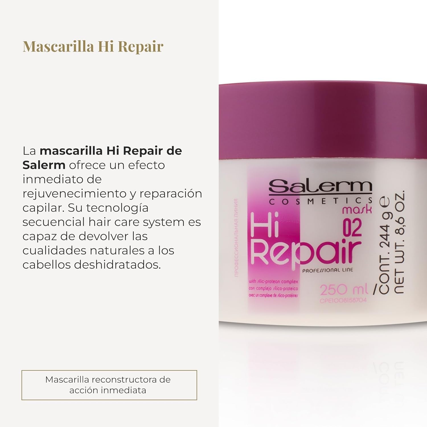Mască Hi Repair 02 250 ml Masca de par Naty Shop