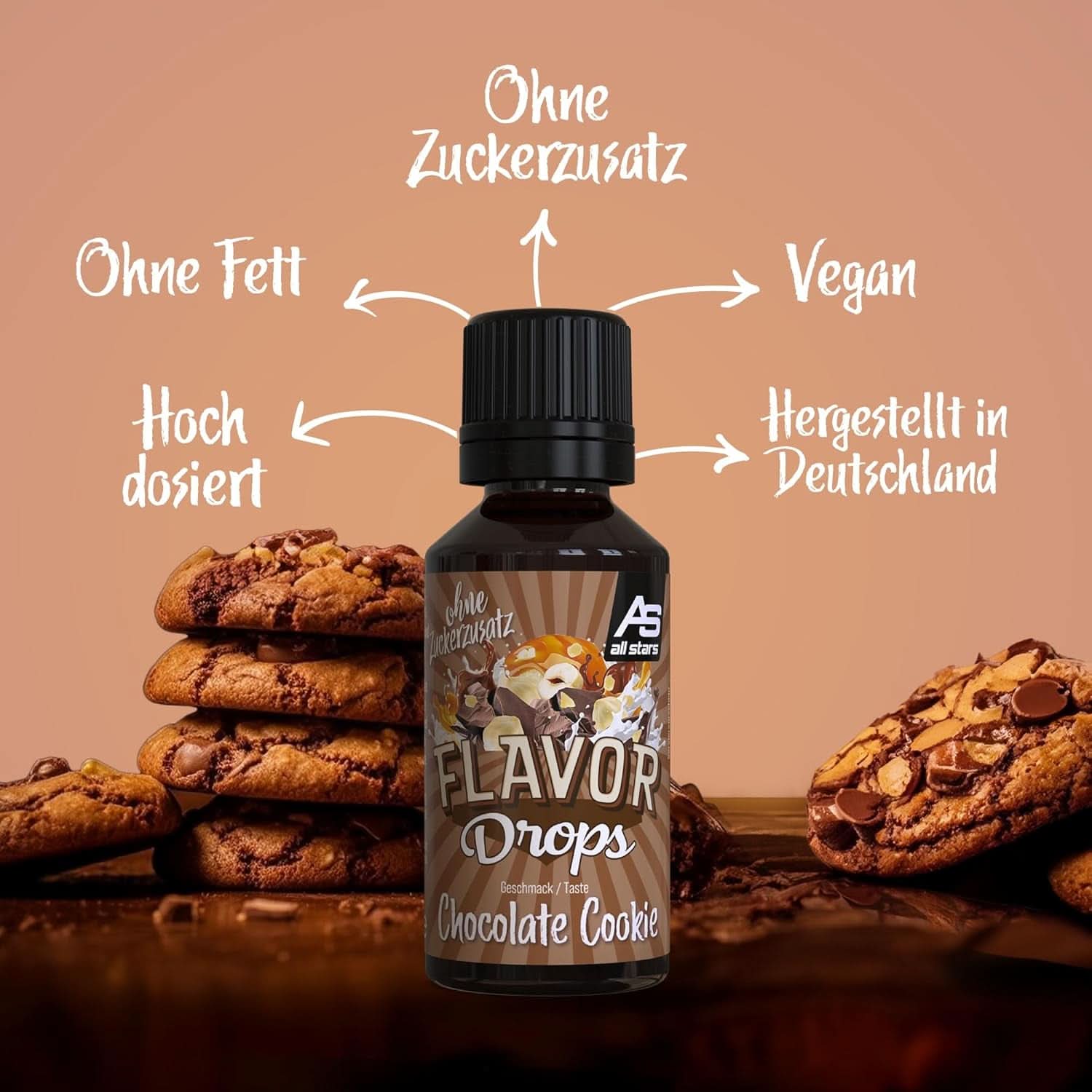 ALL STARS Flavor Drops, Gouttes aromatisées sans sucre ajouté et sans calories - Douceur et saveur pour l'alimentation, 30 ml Édulcorants Naty Shop